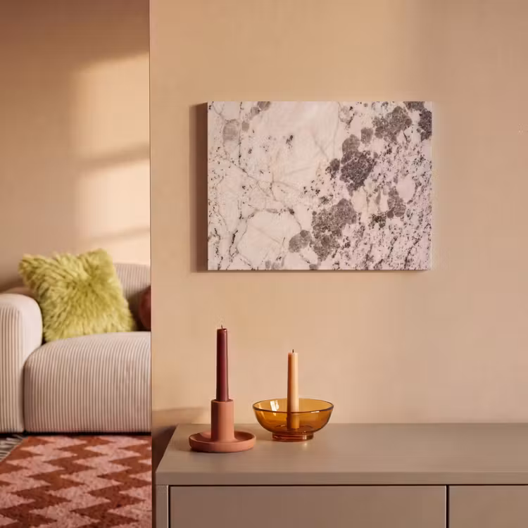 Natuursteen - Patroon - Abstract - Beige - Grijs PET vilt klein -sfeer1