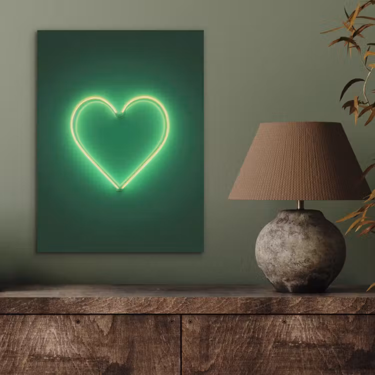 Neon - Groen - Licht PET vilt klein -sfeer2