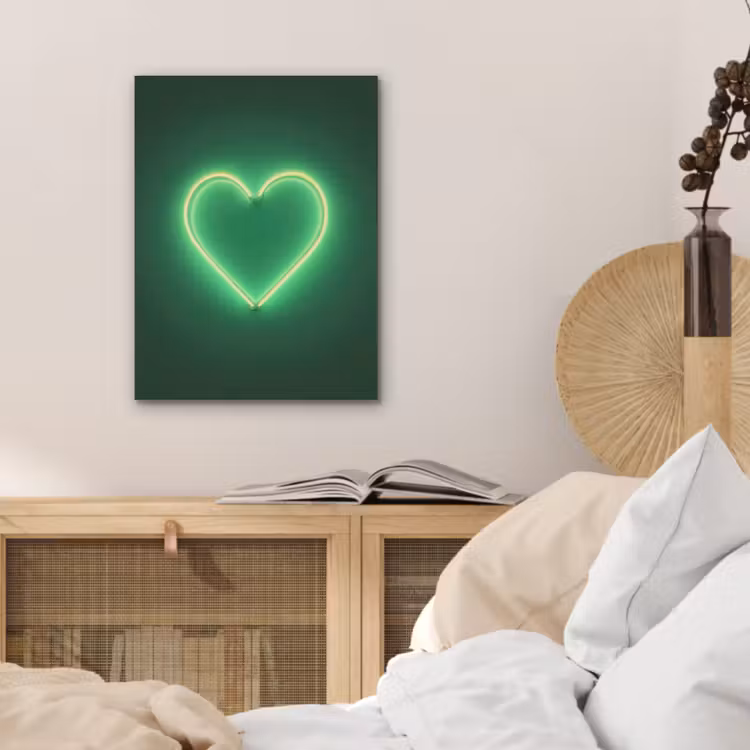 Neon - Groen - Licht PET vilt klein -sfeer3