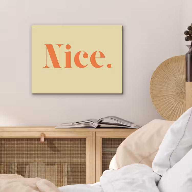 Nice - Oranje - Geel - Minimalistisch PET vilt klein -sfeer3