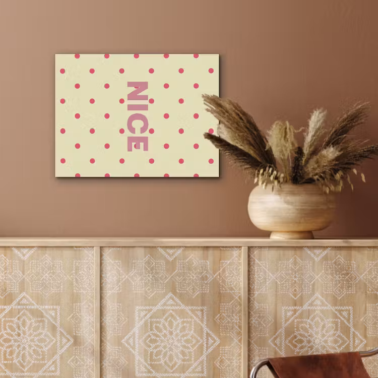 Nice - Stippen - Roze - Geel PET vilt klein -sfeer4