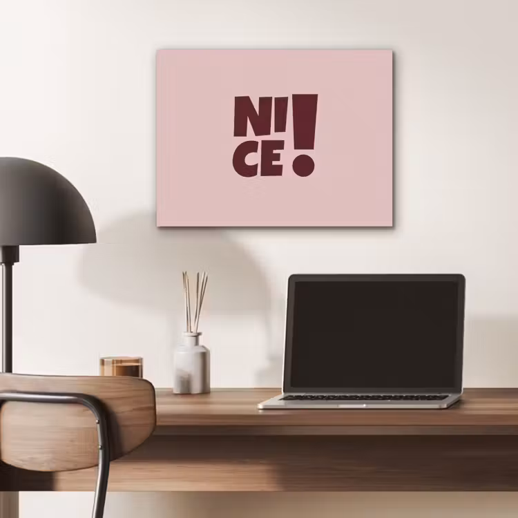 Nice - Uitroepteken - Roze PET vilt klein -sfeer5