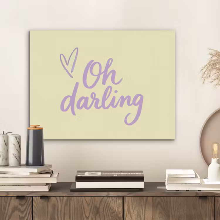 Oh darling - Geel - Hart PET vilt klein -sfeer1