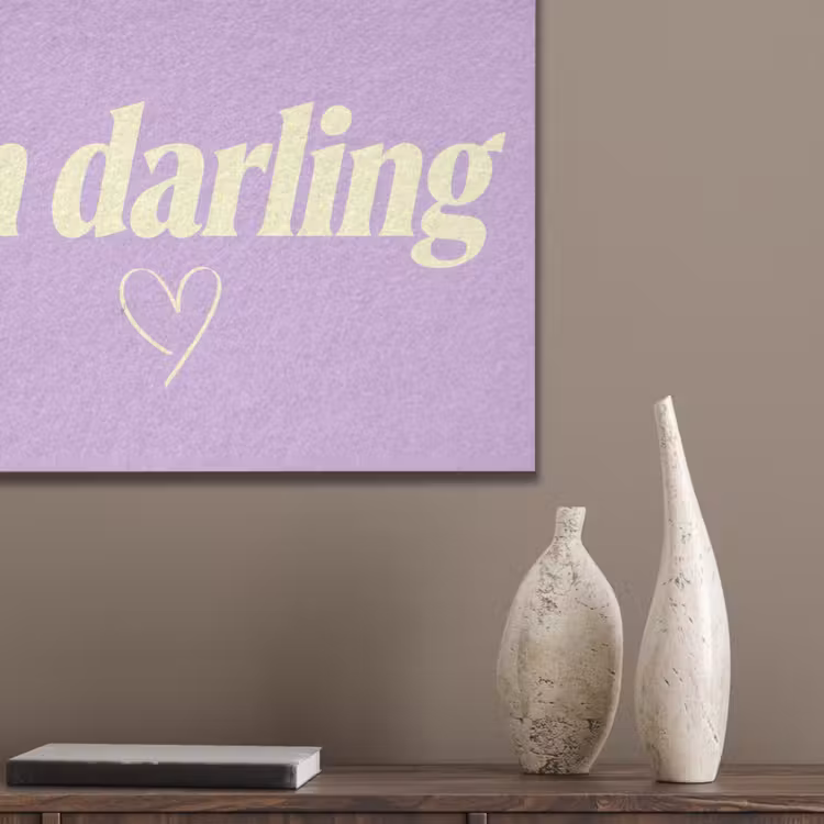 Oh darling - Hart - Paars PET vilt klein -sfeer6_closeup