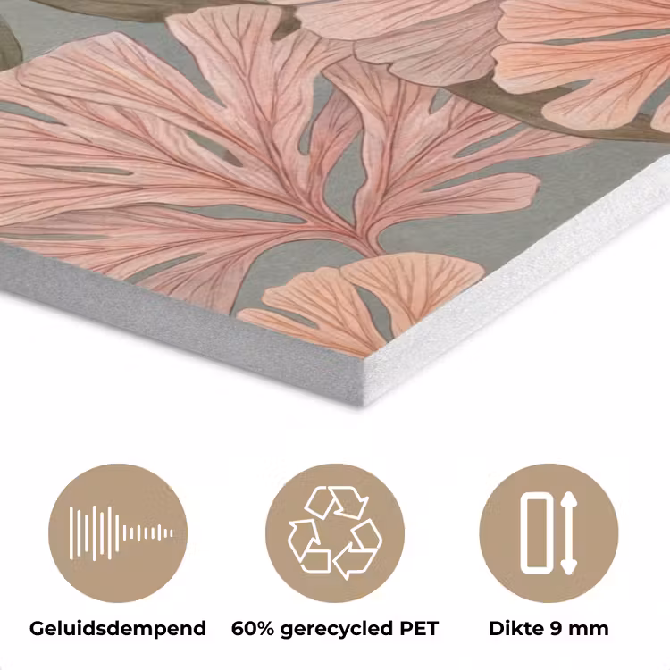 Onderwater - Planten - Vis - Vintage - Groen PET vilt klein -closeup_NL