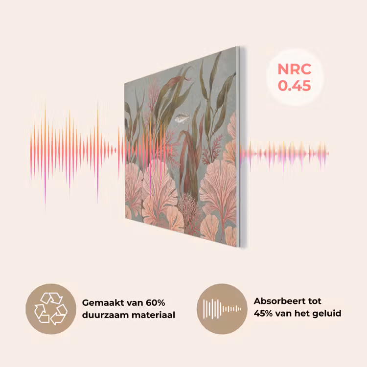Onderwater - Planten - Vis - Vintage - Groen PET vilt klein -USP_NL