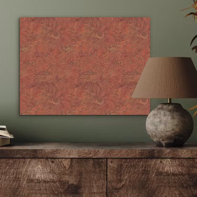 Oosters - Bloemen - Terracotta PET vilt klein 837 -sfeer2