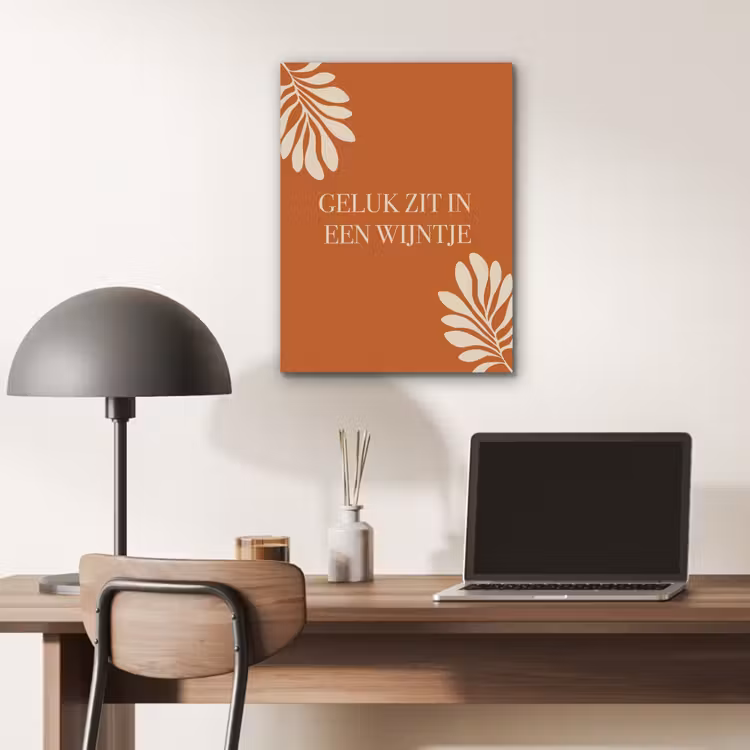 Oranje - Wijntje - Quote PET vilt klein -sfeer5
