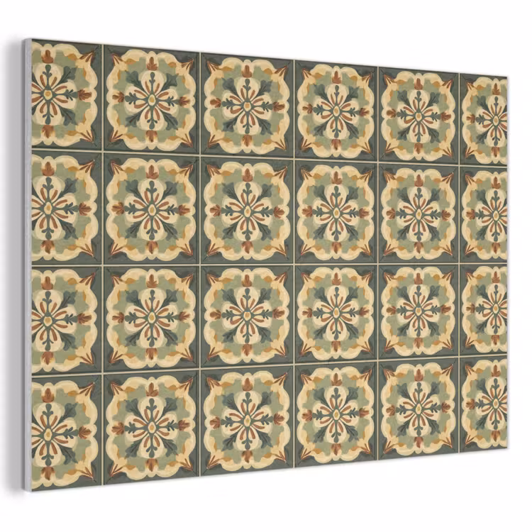 Ornament - Patroon - Groen PET vilt klein 837 -3d