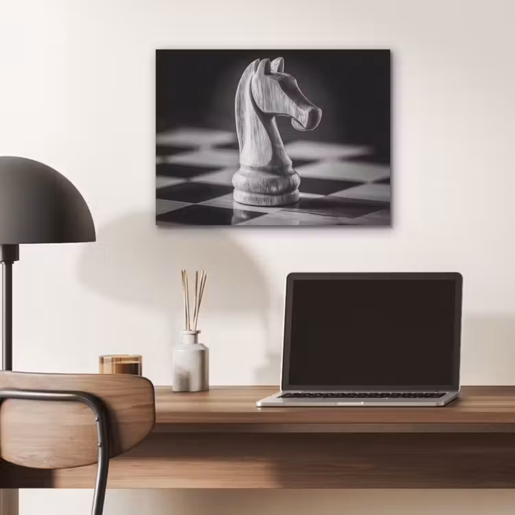 Paard - Hout - Schaalbord - Zwart PET vilt klein -sfeer5