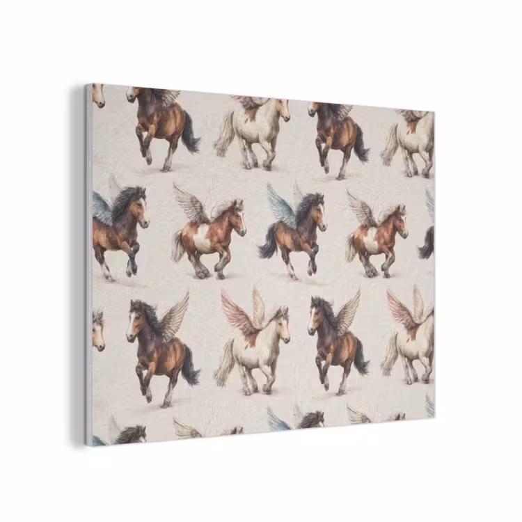 Paarden - Vleugels - Kleurrijk PET vilt klein 837 -3d