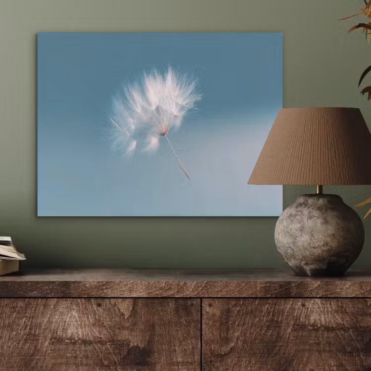 Paardenbloempluisje - Blauw - Lucht PET vilt klein -sfeer2