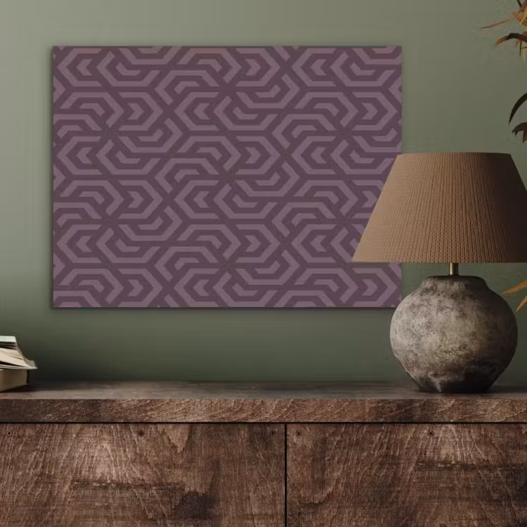 Paars - Geometrisch - Patroon - Donker PET vilt klein 837 -sfeer2