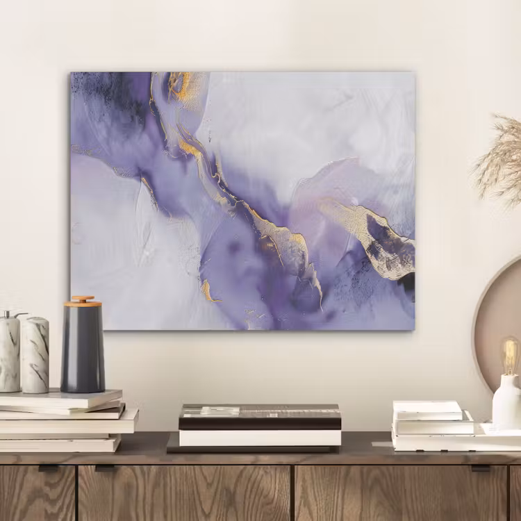 Paars - Modern - Marmer - Abstract PET vilt klein -sfeer1