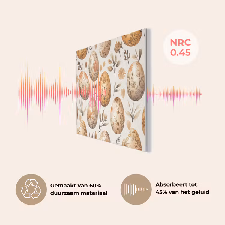 Paaseieren - Bruin - Bloemen PET vilt klein -USP_NL