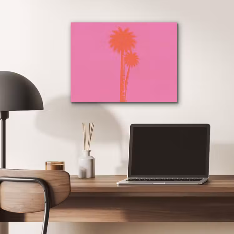 Palmbomen - Modern - Roze PET vilt klein -sfeer5