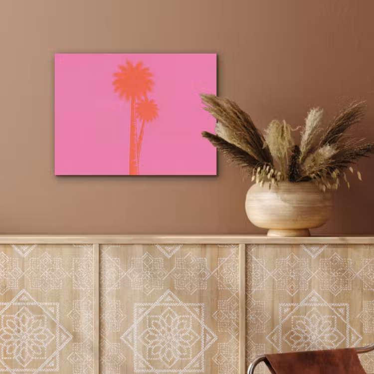 Palmbomen - Modern - Roze PET vilt klein -sfeer4
