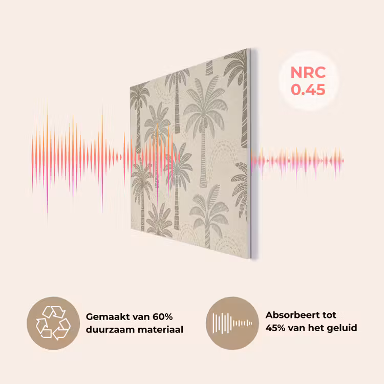 Palmbomen - Patroon - Tropisch - Beige PET vilt klein -USP_NL