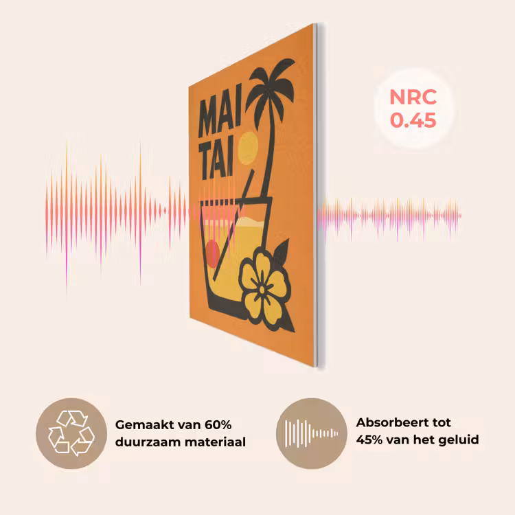 Palmboom - Bloem - Art - Drink PET vilt klein -USP_NL
