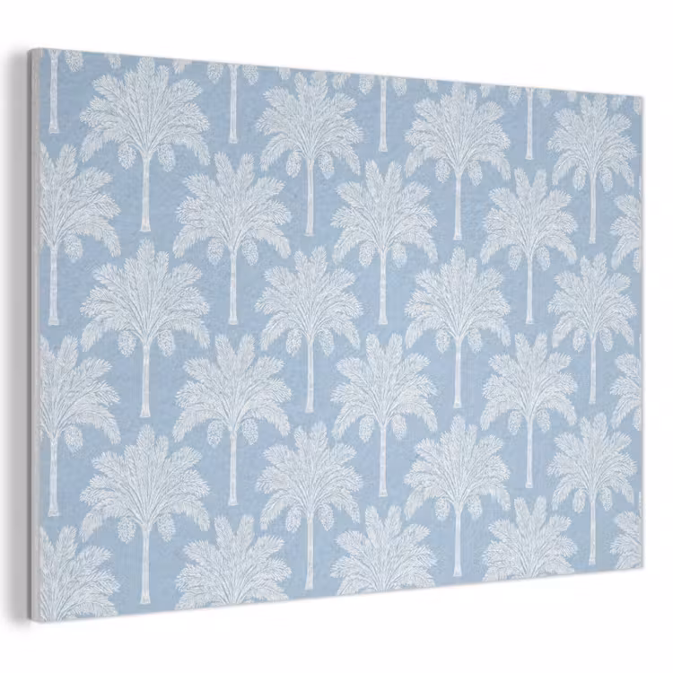 Palmboom - Modern - Blauw PET vilt klein 837 -3d
