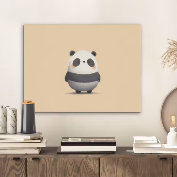 Panda - Beige - Minimalistisch PET vilt klein -sfeer1