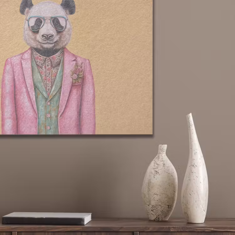 Panda - Pak - Zonnebril - Blauw PET vilt klein -sfeer6_closeup