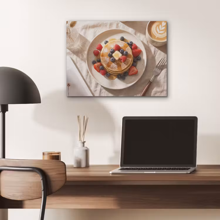 Pannenkoeken - Bessen - Ontbijt - Modern - Beige PET vilt klein -sfeer5