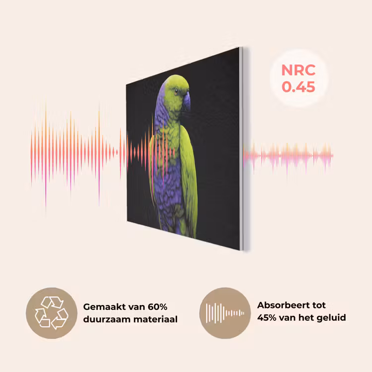 Papegaai - Veren - Opvallend - Groen PET vilt klein -USP_NL