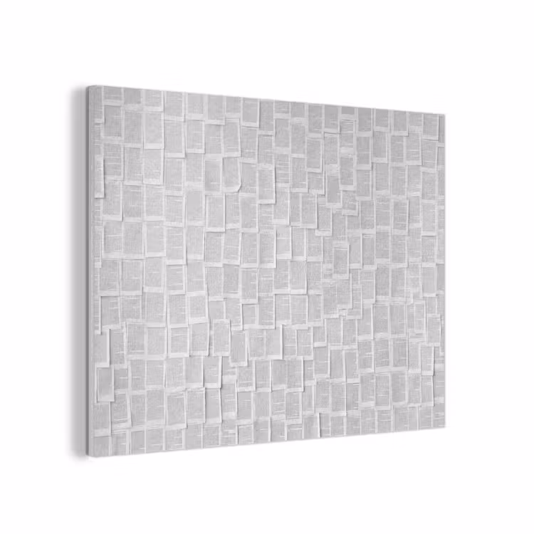 Papier - Overlappend - Textuur - Modern - Wit PET vilt klein -3d