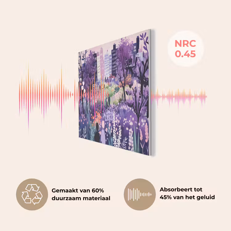 Park - Bomen - Bloemen - Gebouwen PET vilt klein -USP_NL