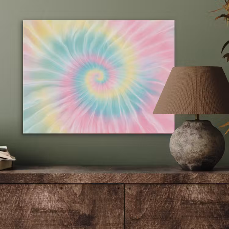 Pasteltinten - Tie dye - Roze PET vilt klein -sfeer2