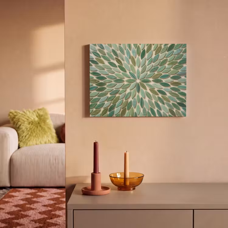 Patroon - Blad - Groen - Abstract PET vilt klein -sfeer1
