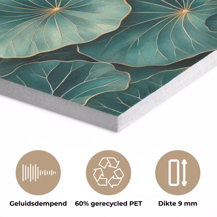Patroon - Bladeren - Groen PET vilt klein 837 -closeup_NL