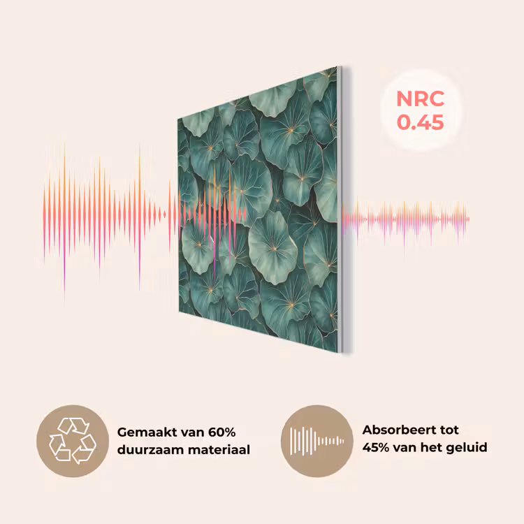 Patroon - Bladeren - Groen PET vilt klein 837 -USP_NL