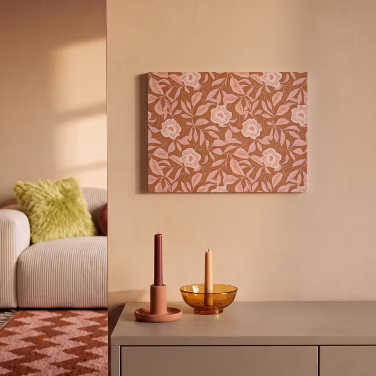 Patroon - Bladeren - Terracotta PET vilt klein 837 -sfeer1