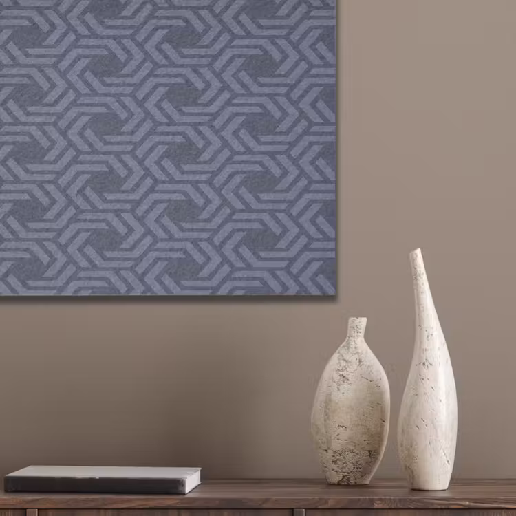 Patroon - Blauw - Geometrisch PET vilt klein 837 -sfeer6_closeup