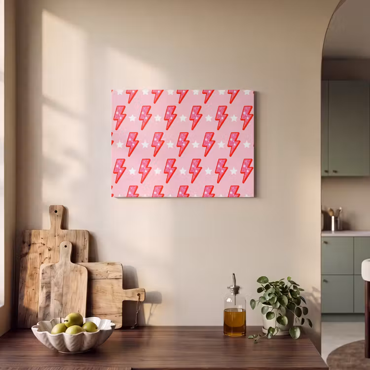 Patroon - Bliksem - Ster - Glitter - Roze PET vilt klein -sfeer2