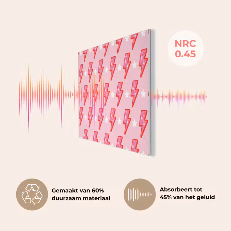 Patroon - Bliksem - Ster - Glitter - Roze PET vilt klein -USP_NL