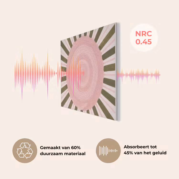 Patroon - Cirkel - Stralen - Abstract - Roze PET vilt klein -USP_NL