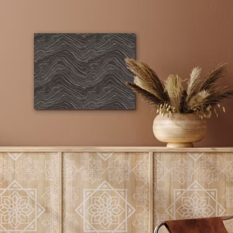 Patroon - Contrast - Antraciet PET vilt klein 837 -sfeer4