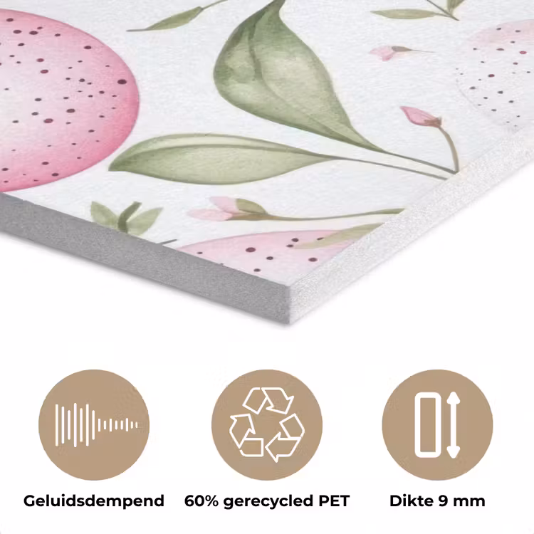 Patroon - Eieren - Roze - Pasen PET vilt klein -closeup_NL