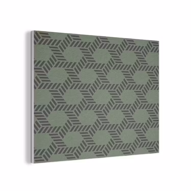 Patroon - Groen - Geometrisch PET vilt klein 837 -3d
