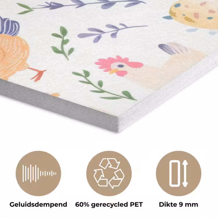 Patroon - Kip - Paaseieren PET vilt klein -closeup_NL