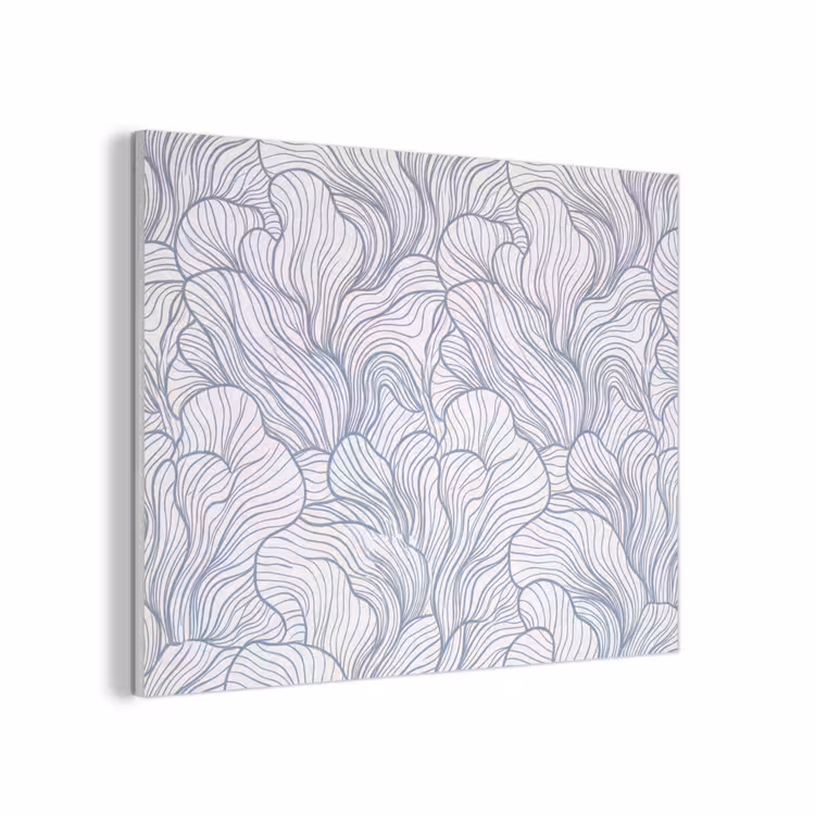 Patroon - Lijnen - Organisch - Abstract - Blauw PET vilt klein -3d