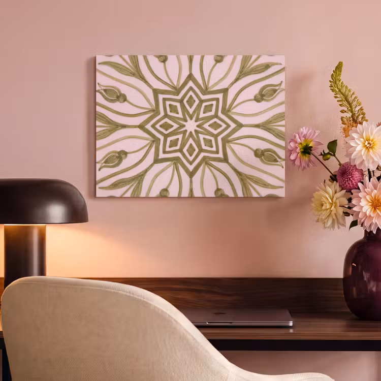 Patroon - Mandala - Decoratie - Abstract - Groen PET vilt klein -sfeer3