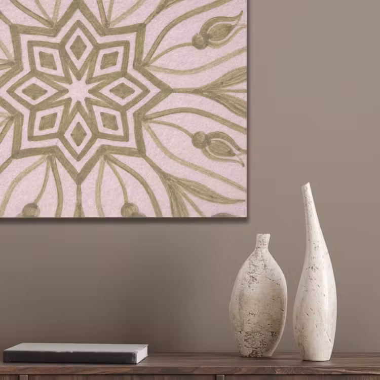 Patroon - Mandala - Decoratie - Abstract - Groen PET vilt klein -sfeer6_closeup