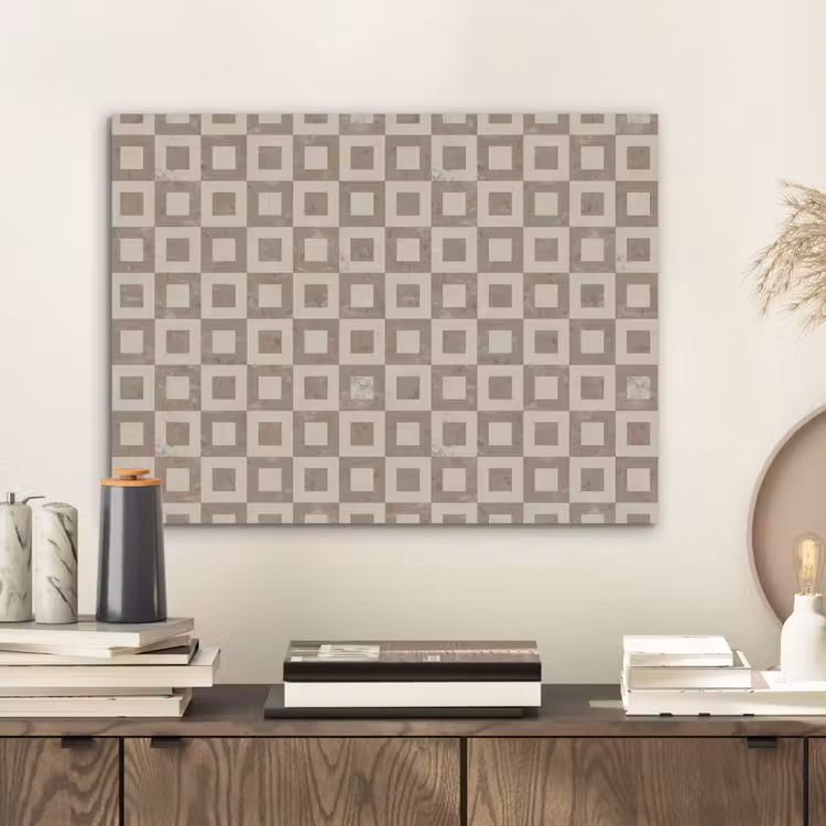Patroon - Marmer - Beige PET vilt klein 837 -sfeer1