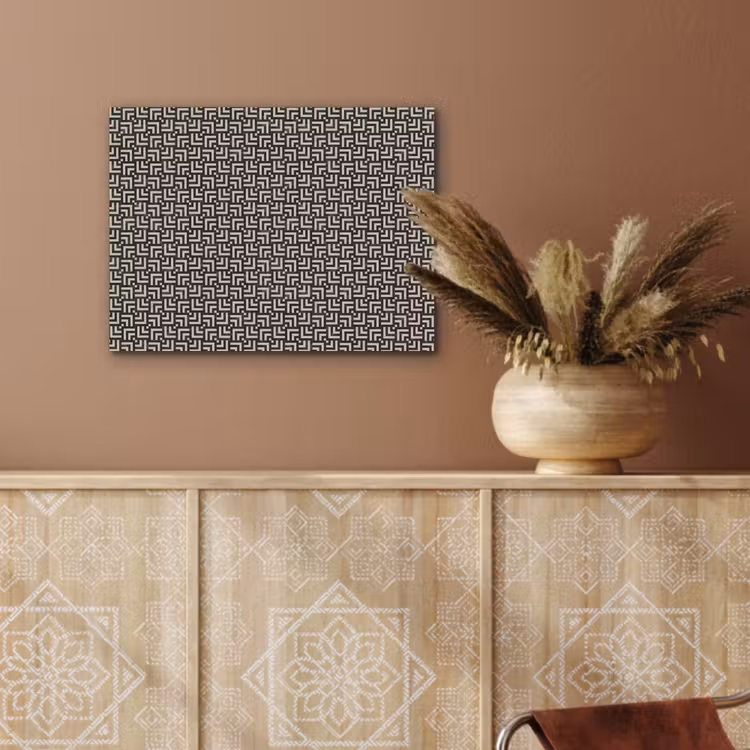 Patroon - Marmer - Zwart PET vilt klein 837 -sfeer4