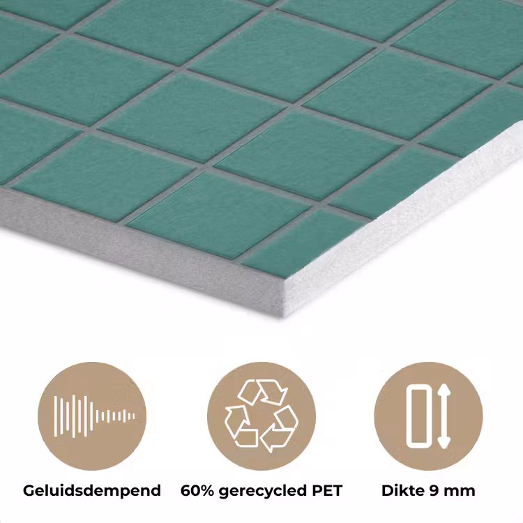 Patroon - Patroon - Smaragd PET vilt klein 837 -closeup_NL