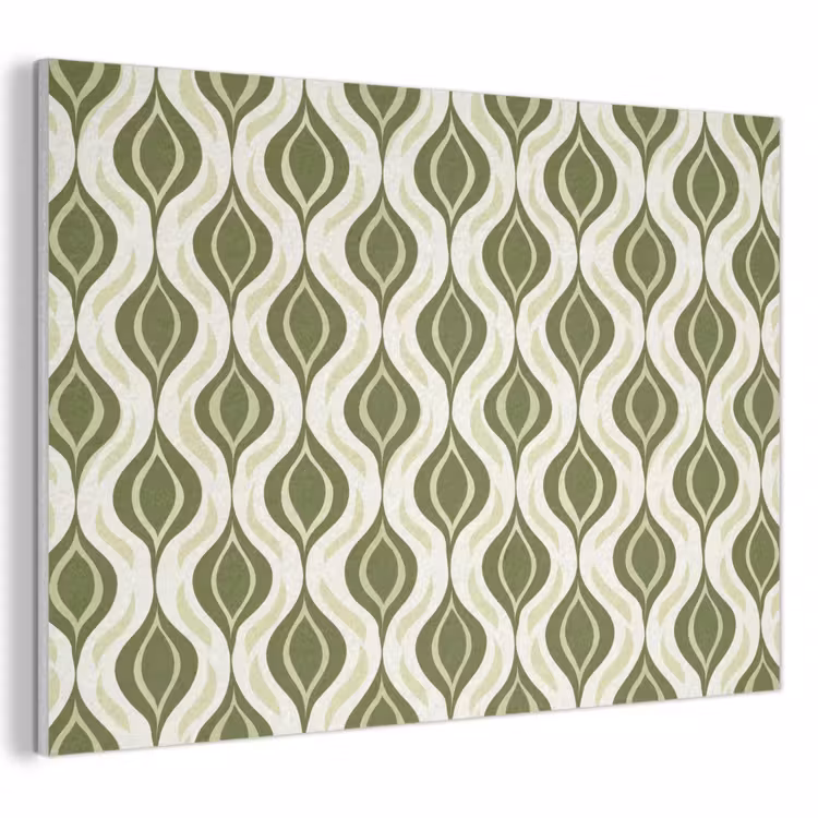 Patroon - Retro - Groen PET vilt klein 837 -3d